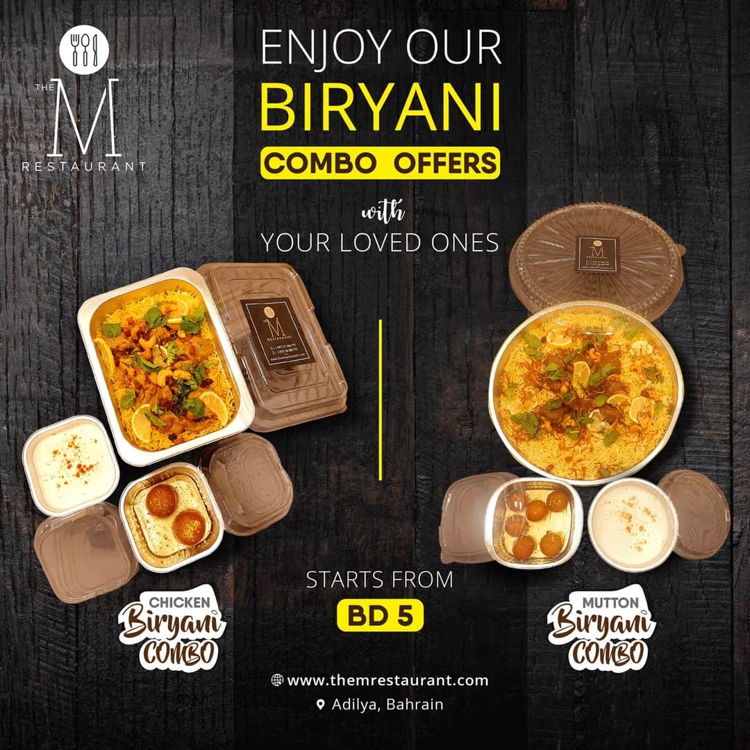 The M Restaurant on Tumblr: Can't get enough of our #Biryani Combo Offers?  Get one for you and some to share with any of our Combo Offers, starting at  only