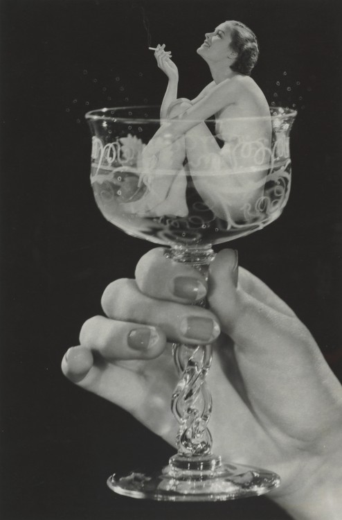 gacougnol:HAPPY NEW YEAR TO ALL!*image: Howard S. Redell - Woman in Champagne Glass (1930)