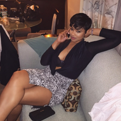 myuncreativeurl:  flyandfamousblackgirls:  Plus sized model Anita Marshall flaunts her new short hair  Plus size?