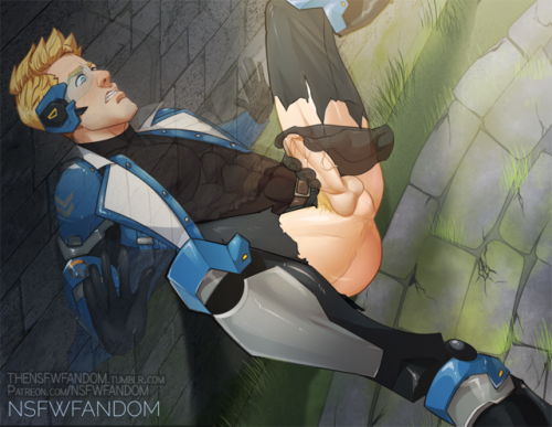 thensfwfandom: Definitely not a ‘Play of the Game’ for Jack Morrison. Inspired by @jaspurrlock series of ‘stuck in a wall’… Got me into this :P So you can blame them….hahaha -NSFWFANDOM Support me on Patreon 