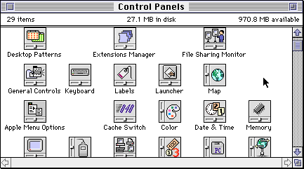 ms-dos5:  Evolution of the Mac OS Control Panel 