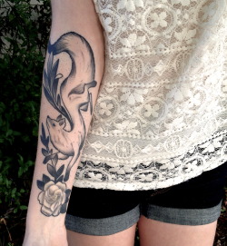 fuckyeahtattoos:  My fox tattoo by Steve Roberts | Rise Above Tattoo | Orlando, FL. (Gardenia done separately) 