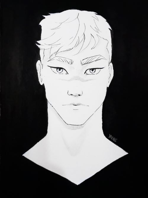 Inktober day 2~My boy Shiro!This was such a journey haha… it was crazy adding so much ink. I 