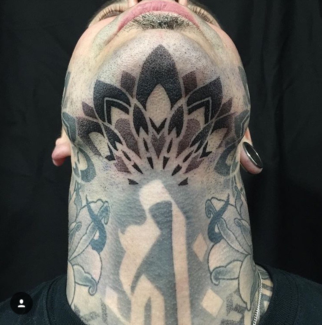 Under chin tattoo for dashft tattoo