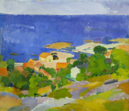 Landskap, Christiansö = Landscape, ChristiansøKarl Isakson (Swedish; 1878-1922)1921–22Oil on canvasP