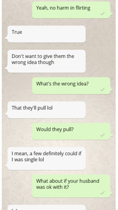 sluttytext:No regrets. 