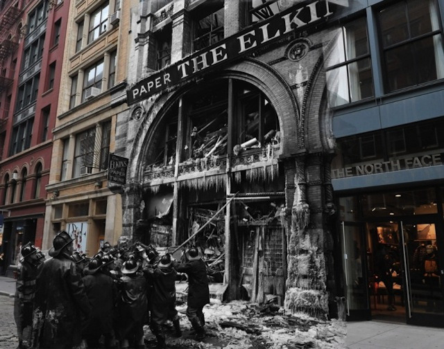 fer1972:  Crime Scenes blended into the actual NY Streets by Mark Hermann 