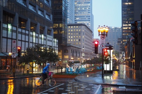 dailymontreal: Spring rain Downtown Montreal