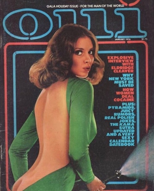 evil-woman:Bebe Buell in Givenchy for Oui January 1976