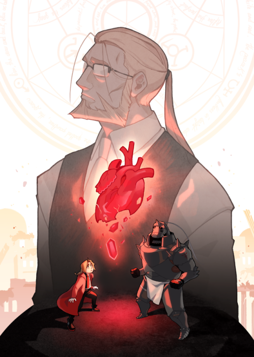 alexiadraws:my full piece for the FMA anthology I was in recently :’-) love you elric family… missed a chance to grab a 