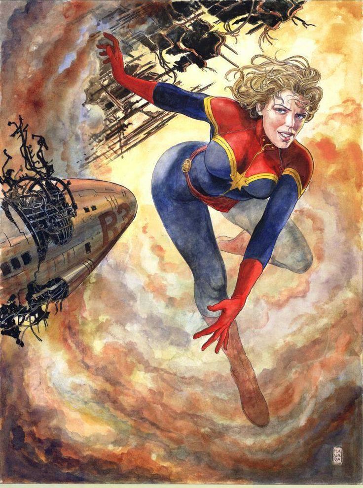 senseorsensuality:  Miss Marvel by Milo Manara 