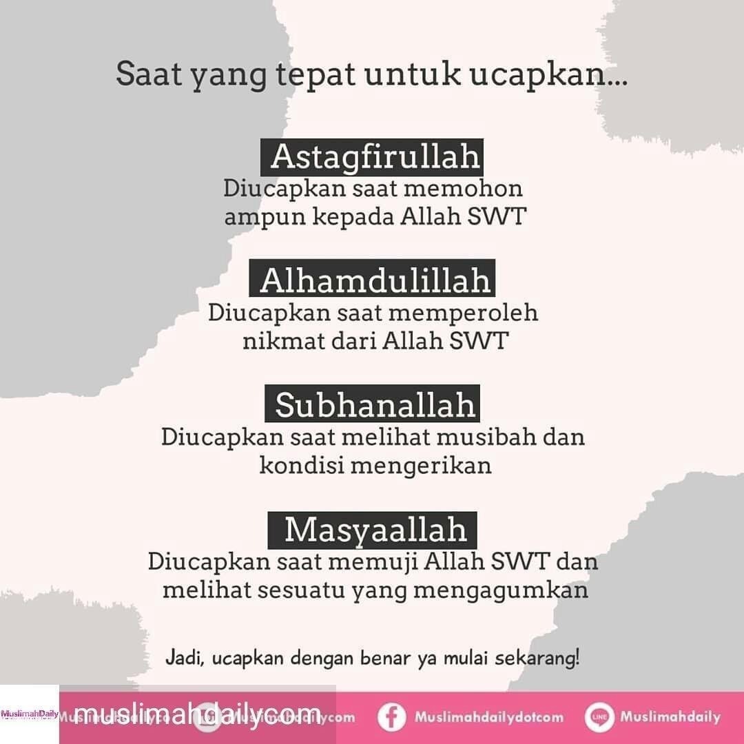 Astagfirullah diucapkan ketika