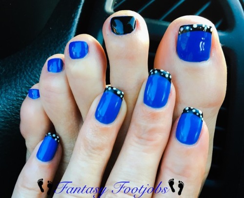 New mani/pedi!  Been picturing these around him. I think blue is my favorite nail color.