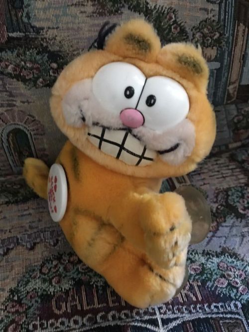 cursedgarfield:Vintage Dakin MINI STUCK ON YOU GARFIELD 6&quot; Stuffed Plush w/Suction Cups TAGS