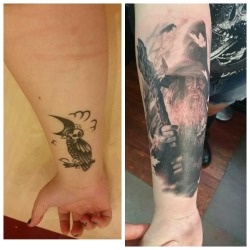 fuckyeahtattoos:  This was a cover up done