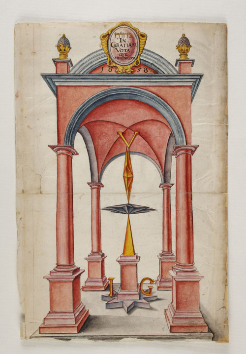 Conrad Gessner, Intro page for Historia plant arum, 1555-65. Watercolor. Germany. Via University of 