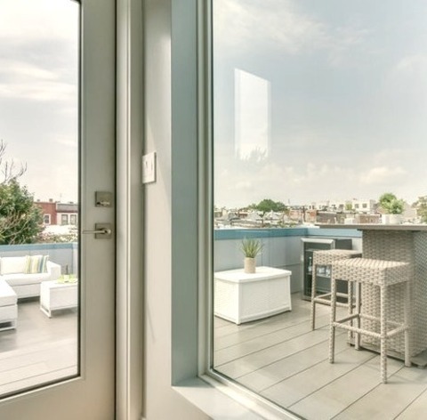 Rooftop Deck In DC Metro Inspiration For A Mid-sized Contemporary Rooftop Deck Remodel With No Cover