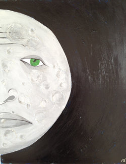 canvaspaintings:  Sad Moon by ArtIsAllStudios