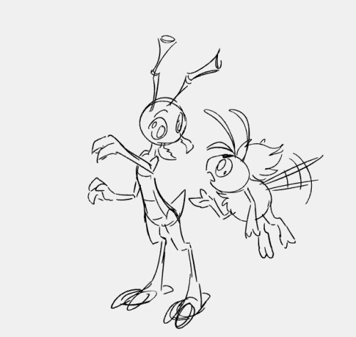 thesanityclause: I doodled a little Bug and Roach the other day. Been jamming to the soundtrack <