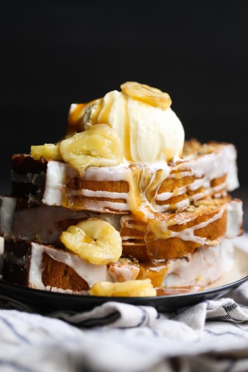 fullcravings:Bananas Foster Banana Bread