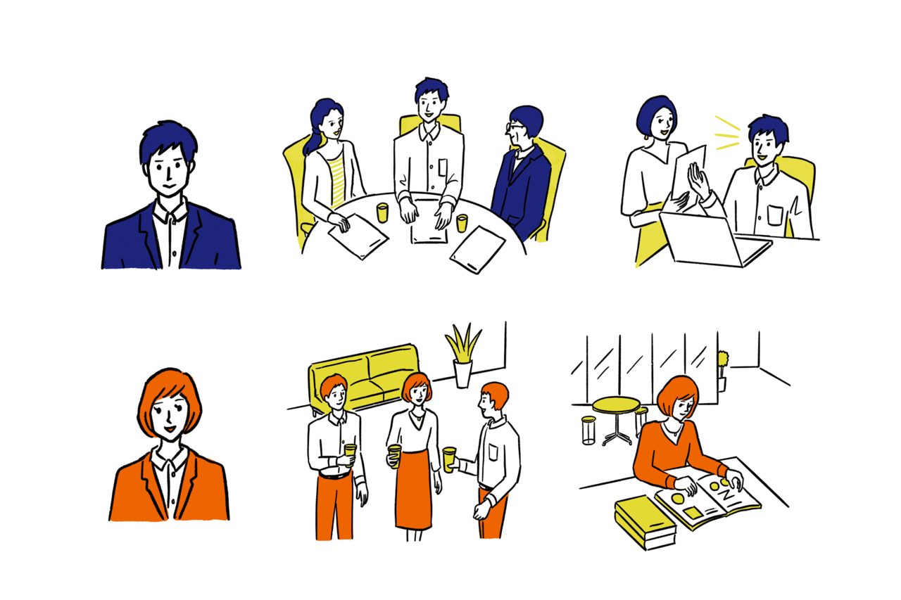 Risa Kazama Illustrations Works Other 1 2 コクヨ株式会社 働き方改革 に向けたファニチャーカタログ Risa Kazama Illustrations Works Other 1 2 コクヨ株式会社 働き方改革 に向けたファニチャーカタログ