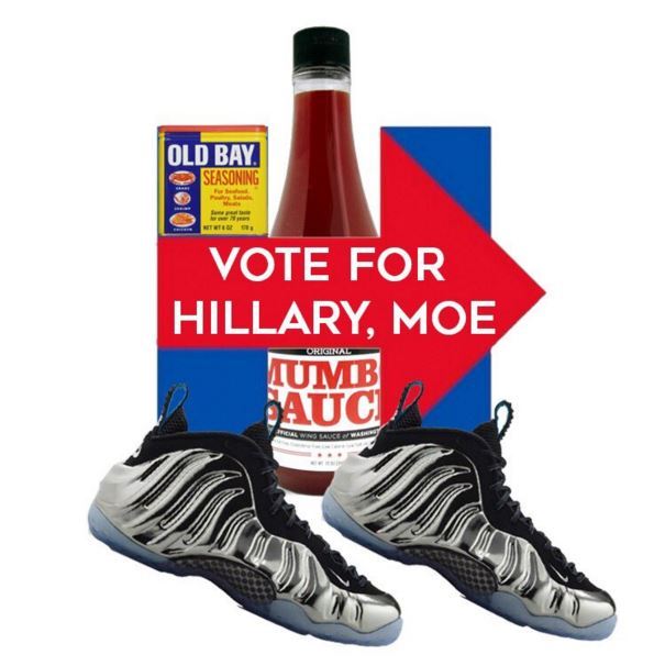 thingstolovefor:    Hey moe, Wale is voting for me, you should too! Meet #NewHillaryLogo company.