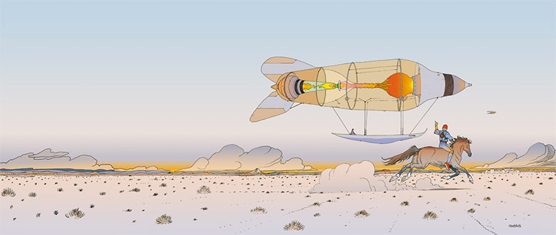 unoetrino:  ungoliantschilde:  Jean Giraud aka “Moebius” or “Gir” produced