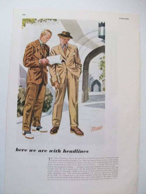 Men, in latest fashions, reading on campus. Men&rsquo;s Fashion Article. Here We Are With H