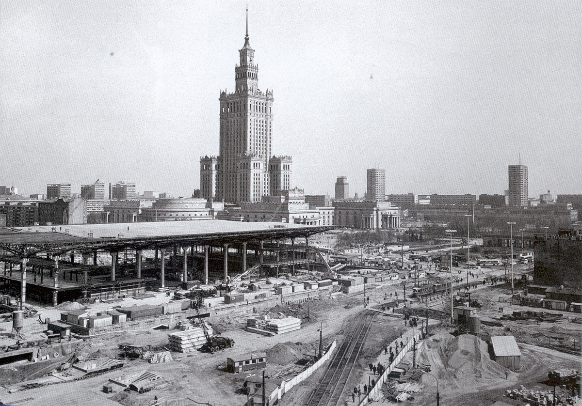 The new train station under construction, Warsaw