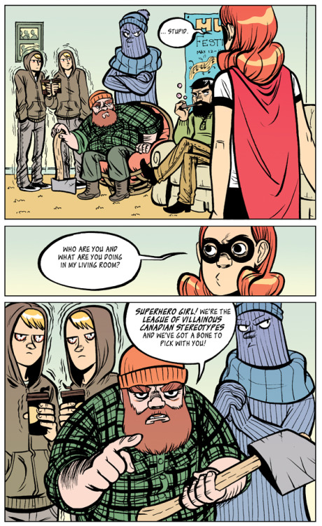 scifigrl47:faitherinhicks:HAPPY CANADA DAY! For Canada Day, read this short Superhero Girl comic I m