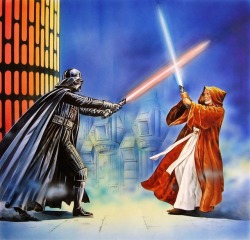 Atomic-Chronoscaph: Darth Vader Vs Obi-Wan - Art By Isidre Mones