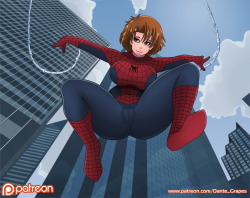 den-grapes:    Female version of Peter Parker. Commission for Jamal2504 from DA.JOIN me on Patreon! www.patreon.com/Dante_GrapesExclusive works and high resolution versions awaits!  