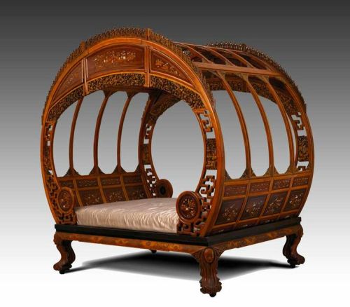 Moon Bed. ca. 1870-1880 Artist not identified Ningpo, China Asian hardwoods, ivory.