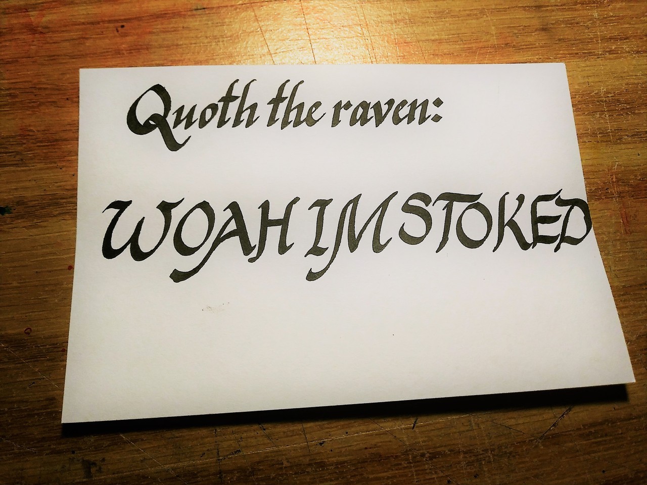theshitpostcalligrapher:I gotta thank Alex Hirsch for this one. Who has his address