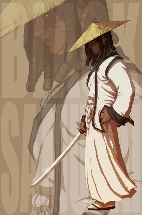 theblaquekryptonian: black samurai by fooray