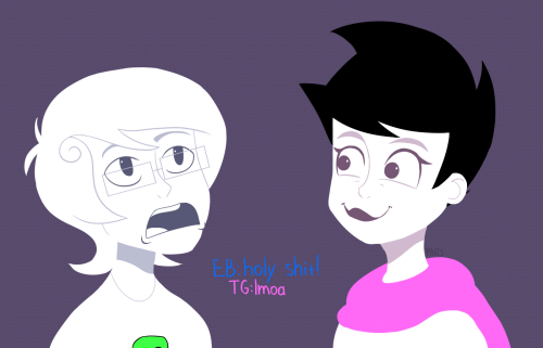 mnd-stuff:  John x Roxy hairswap a.k.a. “I-tried-to-repeat-xamag’s-style” (sorry, xamag!) (p.s. i don’t ship them) 