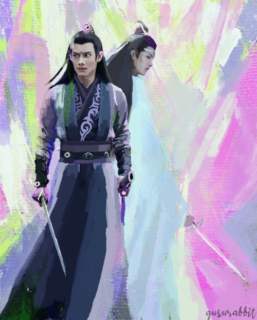 gusurabbit:Jiang Cheng and Lan Wangji during the Sunshot campaign! A commission for @jiangswanyinBuy