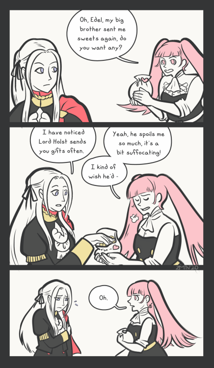 Fire Emblem Three Houses Retainerswap AU Comic The First, Featuring Edelgard and HildaIn Which They 