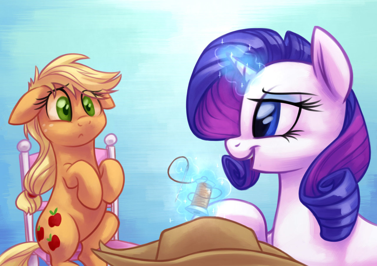 drawponies:  A Little Help by verulence   Aww~! &lt;3