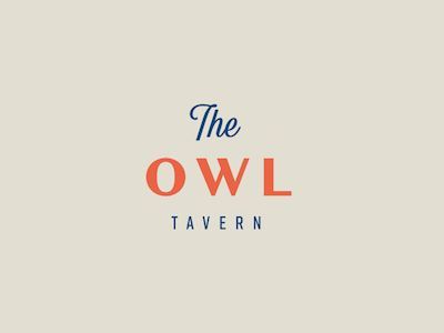 The Owl Tavern Typographic Logo Design - via Dribbble  Logo...