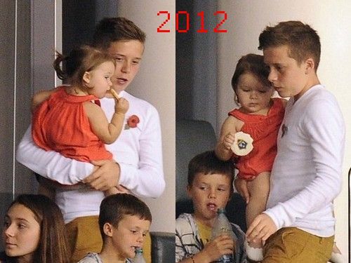 famille-de-sport:  Au fil du temps frère/soeur : Brooklyn &amp; Harper Beckham