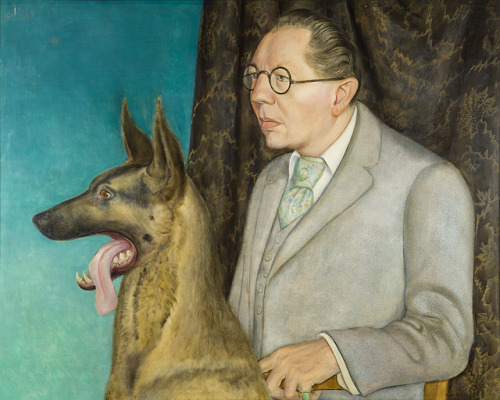 grupaok:Otto Dix, Hugo Erfurth with Dog, 1926