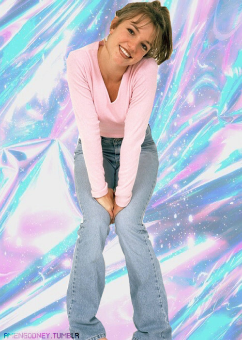 amengodney:Britney Spears90’s + holographic backgrounds