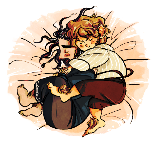 tosquinha:When Bilbo is the “big” spoon ♥
