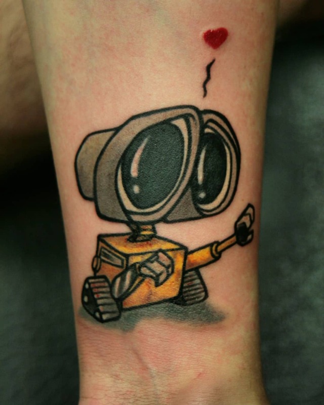 Magic Moon Tattoo Studio  WallE by trappthedrifter  walle eva robots  robotlove disney disneytattoo fullcolor magicmoon wegberg  hückelhoven heinsberg mönchengladbach erkelenz kückhoven  geilenkirchen granterath jüchen jülich 