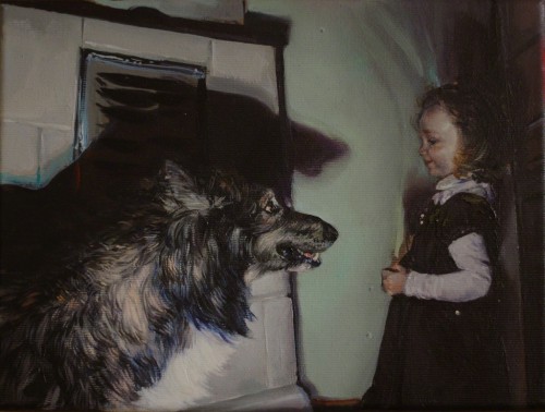 thunderstruck9:Marcin Cienski (Polish, b. 1976), You Won’t, 2012. Oil on canvas, 18 x 24 cm.