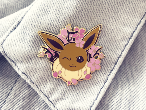 Eeeveelution pins, new and improved, are back on my etsy!