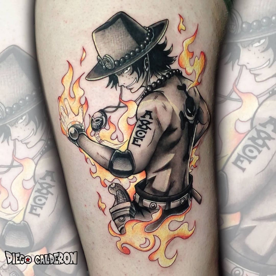 Worldtattoogallery Com Ace One Piece Tattoo By C Diego Calderon From