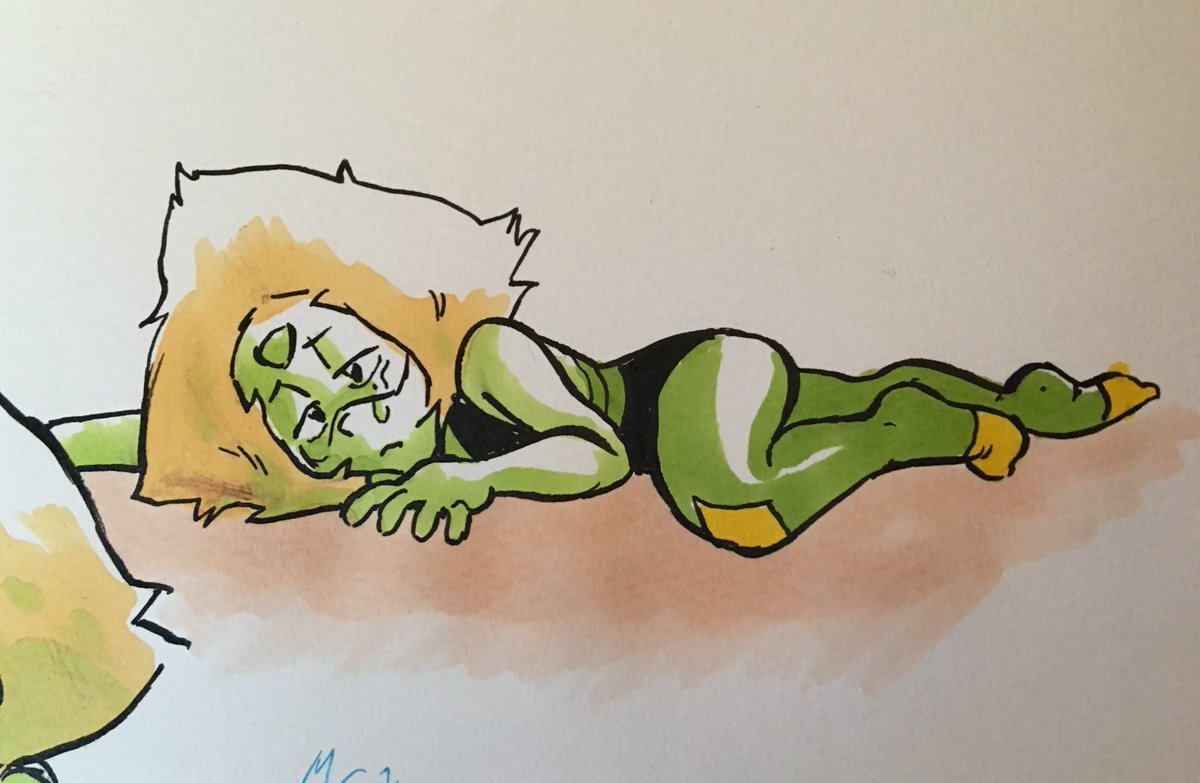 ruryzuly:  peridot marker sketch   bonus christmas tree peridot