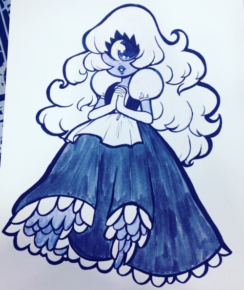 Sapphire commission at San Japan! I&rsquo;m still here at table B102!